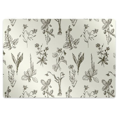 Podloga za pisalni stol Sketched flowers