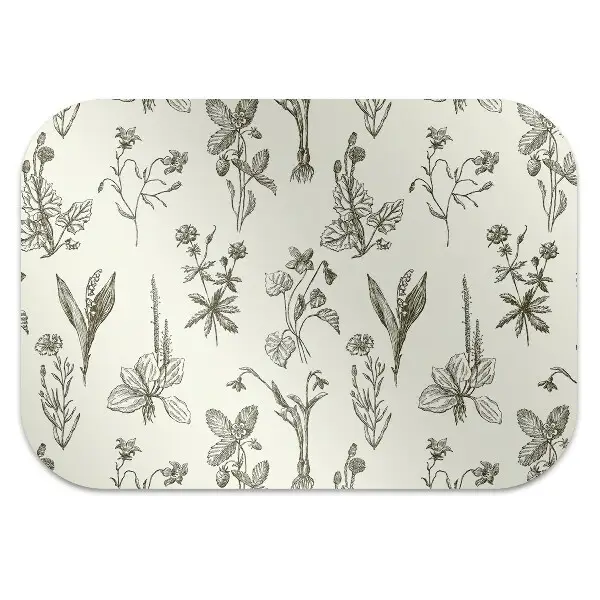 Podloga za pisalni stol Sketched flowers