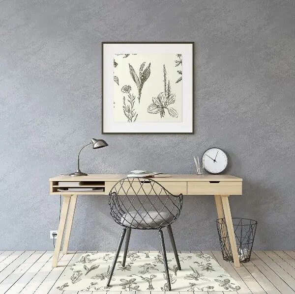 Podloga za pisalni stol Sketched flowers
