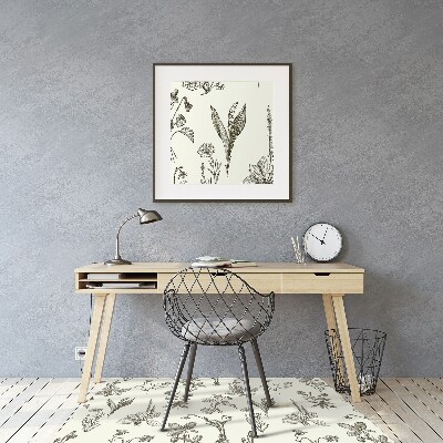 Podloga za pisalni stol Sketched flowers
