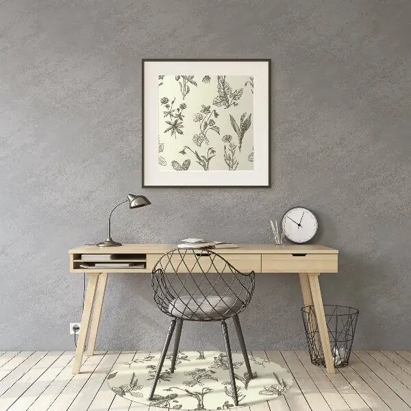 Podloga za pisalni stol Sketched flowers