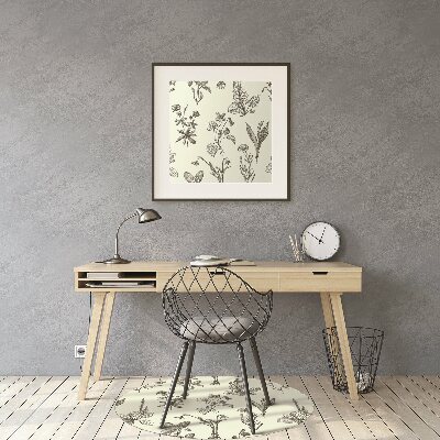 Podloga za pisalni stol Sketched flowers