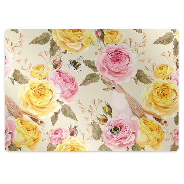 Podloga za stol Birds and roses