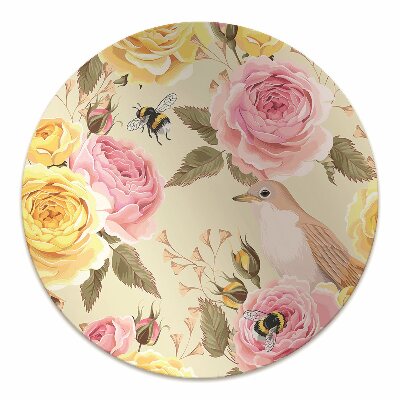 Podloga za stol Birds and roses