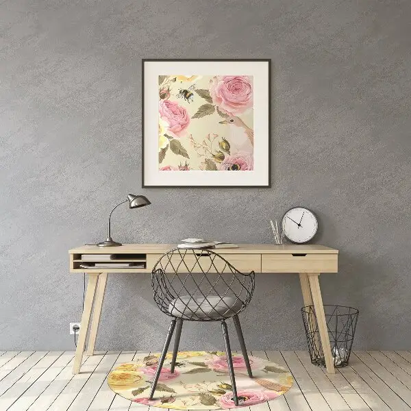 Podloga za stol Birds and roses