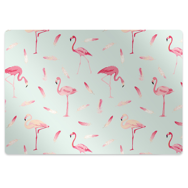 Podloga za zaščito tal Flamingos and feathers