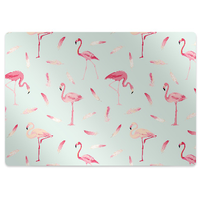 Podloga za zaščito tal Flamingos and feathers