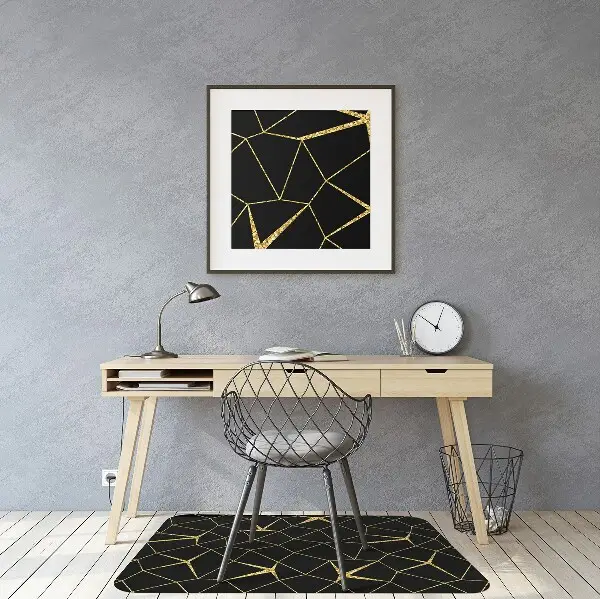 Podloga za zaščito tal Gold and black mosaic