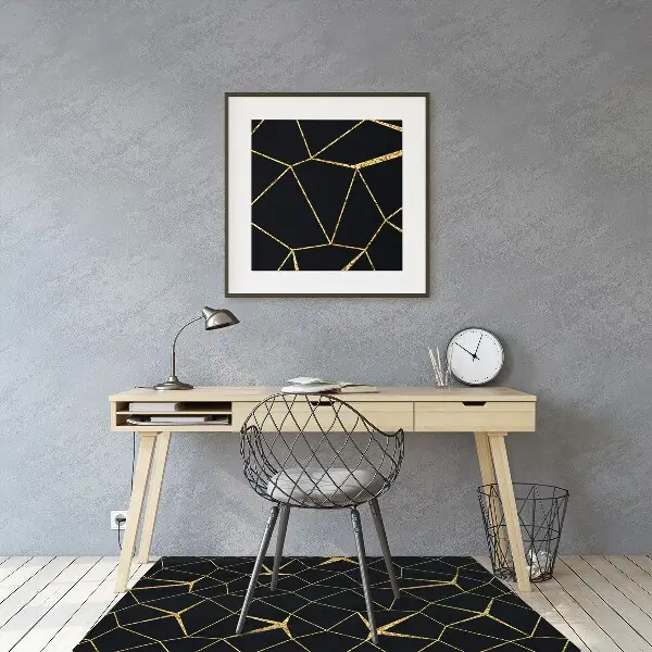 Podloga za zaščito tal Gold and black mosaic