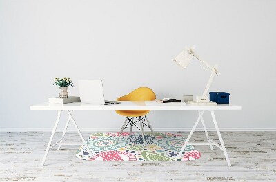 Podloga za pisalni stol Colorful flowers