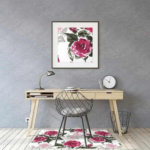Podloga za pisalni stol Painted roses