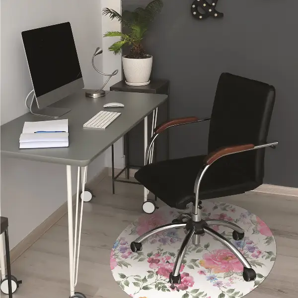 Zaščitna podloga za stol Pink flowers