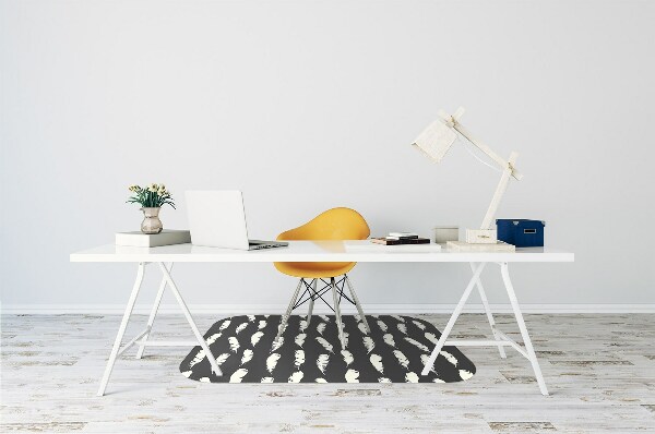 Podloga za stol White feathers