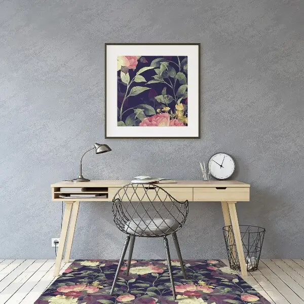 Podloga za pisarniški stol Vintage flowers