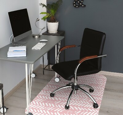 Podloga za pisarniški stol Pink herringbone