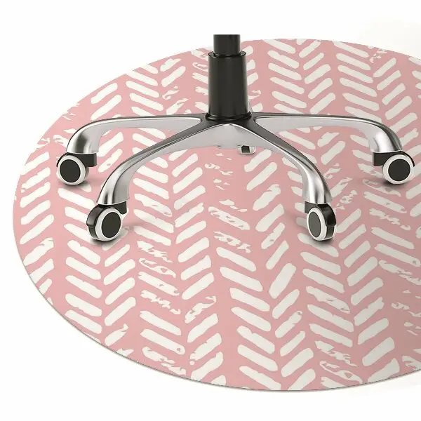 Podloga za pisarniški stol Pink herringbone