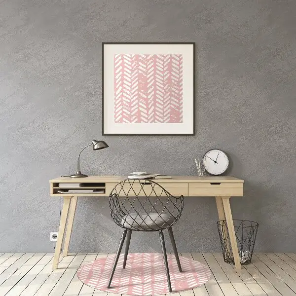 Podloga za pisarniški stol Pink herringbone