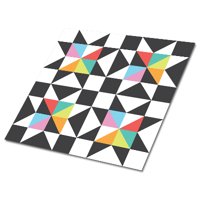 PVC ploščice Geometrijska barvita tema