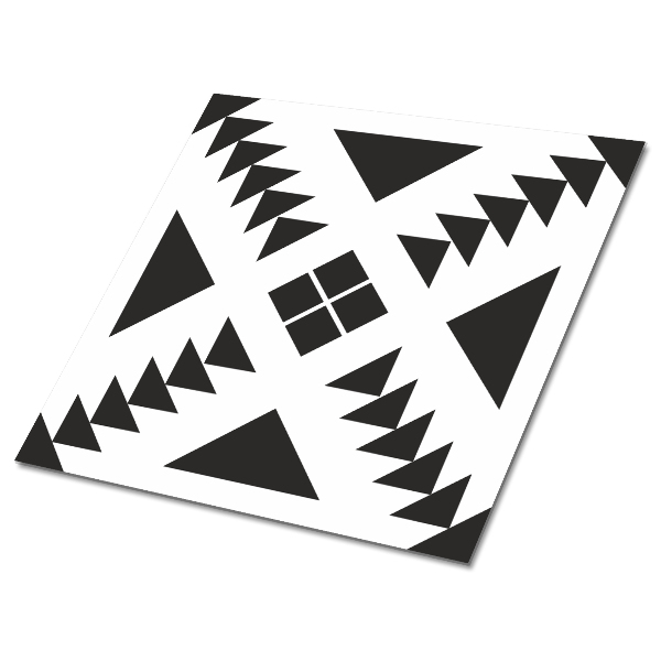 Samolepilne pvc ploščice Trikotniki in kvadratki