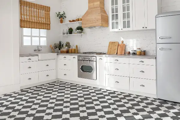 PVC ploščice Geometrijski sivi vzorec