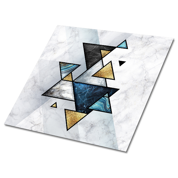 PVC ploščice Abstrakcija marmornatih trikotnikov