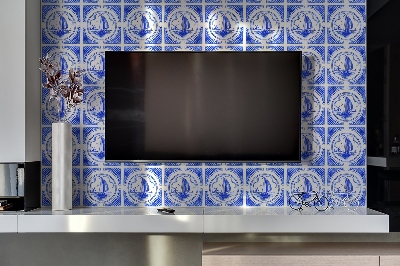 Stenska plošča Dekorativni čoln Azulejos