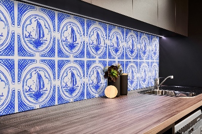 Stenska plošča Dekorativni čoln Azulejos