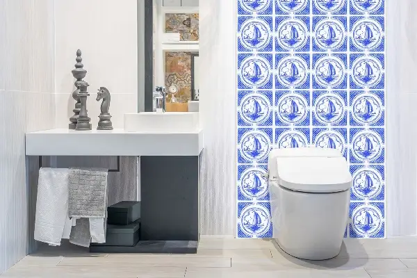 Stenska plošča Dekorativni čoln Azulejos
